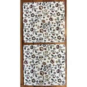 Set Pair 2 IKEA Brunort Multicolor Floral Throw Pillow Cushion Covers Cases 20"